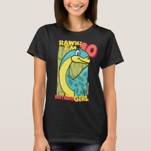 Rawr ik ben 10 meisjes op de tiende verjaardag van t-shirt