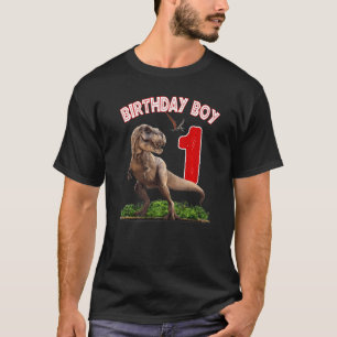 Rawr Ik ben 1e Dinosaurus Verjaardag Jongen 1 jaar T-shirt