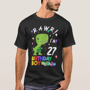Rawr Ik ben 27 Leuke Dinosaurus Verjaardag T-shirt