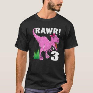 Rawr ik ben 3 Dinosaur T Rex 3 zoverre Birthday Ch T-shirt