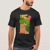 Rawr Ik ben 3-jarige meisjes 3e verjaardag Dino Yi T-shirt (Voorkant)