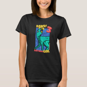 Rawr Ik ben 3-jarige meisjes 3e verjaardag Dino Ze T-shirt