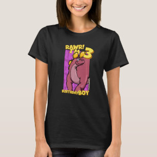 Rawr Ik ben 3 straten op 3 oktober Dino Wuerhos T-shirt