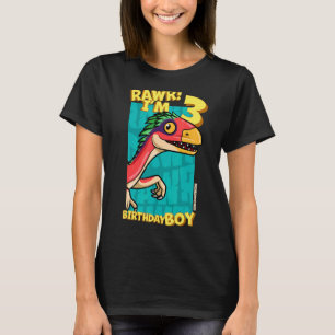 Rawr ik ben 3 straten op 3rd verjaardag Dino Deino T-shirt
