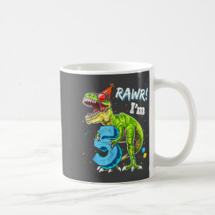 Rawr Ik ben 5 5e Verjaardag T Rex Dinosaur Grappig Koffiemok