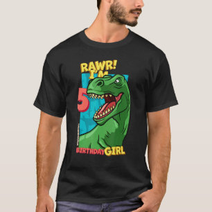 Rawr ik ben 5-jarige meisjes 5e verjaardag Dino Ty T-shirt