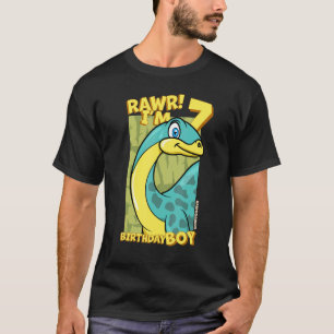Rawr ik ben 7-jarige jongens 7e verjaardag Dino Ap T-shirt