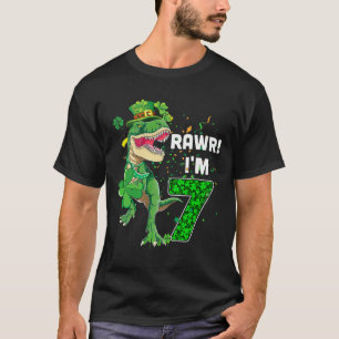 Rawr Ik ben 7 verjaardagsjaren oud 2015 T Rex dino T-shirt