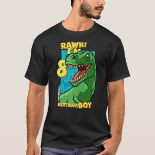 Rawr ik ben 8-jarig jongens 8ste verjaardag Dino T T-shirt