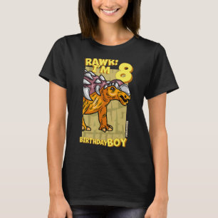 Rawr ik ben 8-jarige jongens 8e verjaardag Dino Ed T-shirt