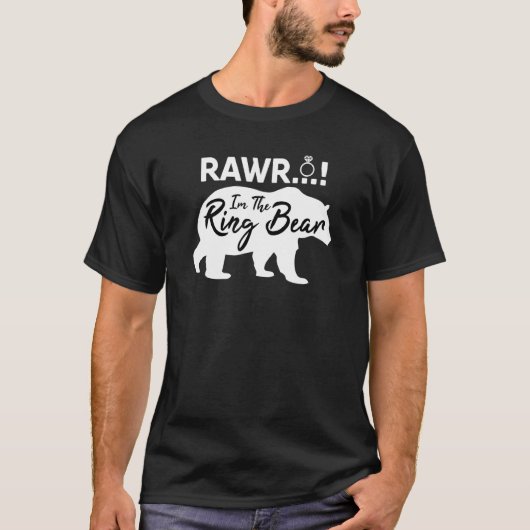 Rawr Ik ben de ringbeer Rehearsal Dinner Bruidsmei T-shirt (Voorkant)