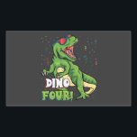 Rawr ik ben een Dinofour 4th Birthday Dinosaur Rechthoekige Sticker<br><div class="desc">Rawr ik ben een Dinofour T Rex Dinosaur 4th Birthday Party Boys Gift Rectangle Sticker Classic Collectie.</div>