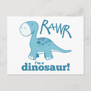 RAWR Ik ben een Dinosaur Diplodocus Briefkaart