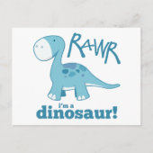 RAWR Ik ben een Dinosaur Diplodocus Briefkaart (Voorkant)