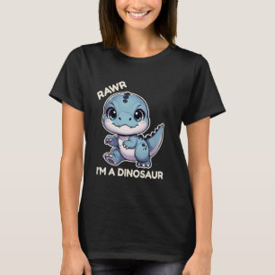 Rawr ik ben een dinosaurus-cartoon T-Rex monster T-shirt