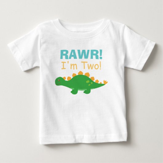 Rawr, ik ben twee, Cute Dinosaur voor Baby's (Voorkant)
