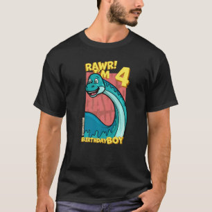 Rawr ik ben vier stralen van de vierde verjaardag t-shirt