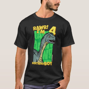 Rawr ik ben vier straten op de vierde verjaardag v t-shirt