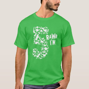 Rawr ik ben vijf Kinderen ik ben vijf jongens T-shirt