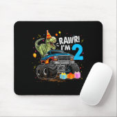 Rawr I'm 2 2nd Birthday T Rex Dinosaur Funny Party Muismat (Met muis)