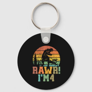 RAWR IM 4 Dinosaur T REX 4 jaar oud Sleutelhanger