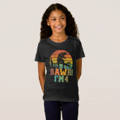 RAWR IM 4 Dinosaur T REX 4 jaar oud T-shirt (Voorkant volledig)