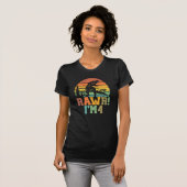RAWR IM 4 Dinosaur T REX 4 jaar oud T-shirt (Voorkant volledig)