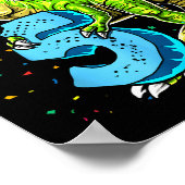 Rawr I'm 5 5th Birthday T Rex Dinosaur Funny Party Poster (Hoek)