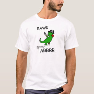 RAWR is Dinosaur voor ARRR (Pirate Dinosaur) T-shirt