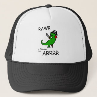 RAWR is Dinosaur voor ARRR (Pirate Dinosaur) Trucker Pet