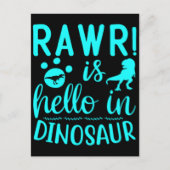 Rawr! Is Hallo in Dinosaur Briefkaart (Voorkant)