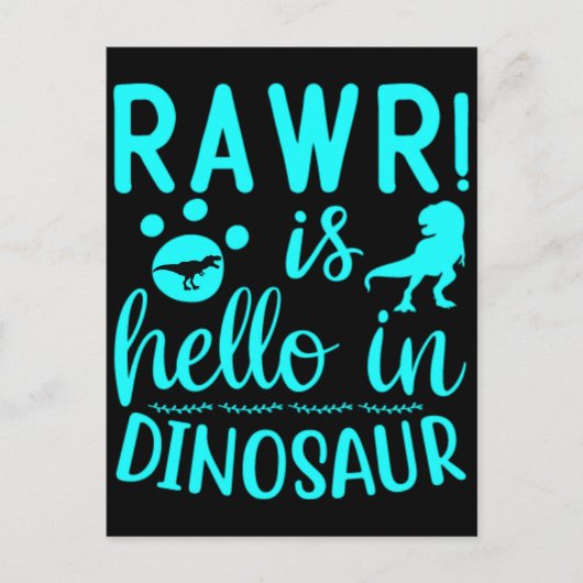 Rawr! Is Hallo in Dinosaur Briefkaart (Voorkant)