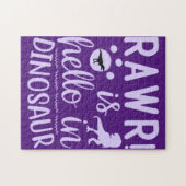 Rawr! Is Hallo in Dinosaur Jigzaag Puzzle Legpuzzel (Horizontaal)