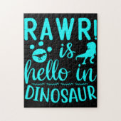 Rawr! Is Hallo in Dinosaur Legpuzzel (Verticaal)