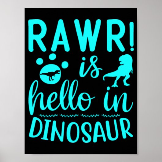Rawr! Is Hallo in Dinosaur Poster (Voorkant)