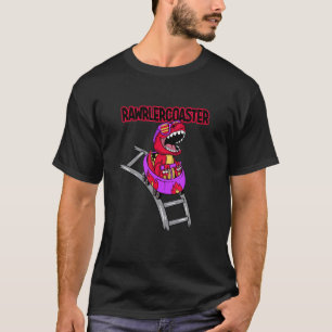 Rawr Lercoaster Rollercoaster Dino Dinosaur 3 T-shirt