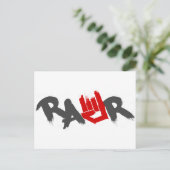 Rawr Logo - Emo, gothic, alternatief, gesteente, g Briefkaart (Staand voorkant)