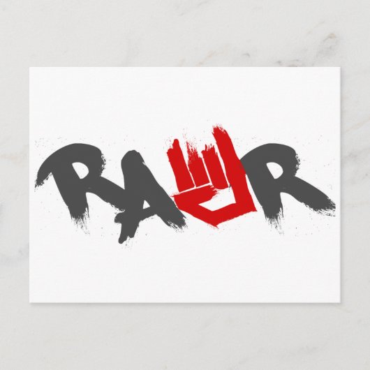 Rawr Logo - Emo, gothic, alternatief, gesteente, g Briefkaart (Voorkant)