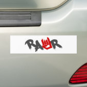 Rawr Logo - Emo, gothic, alternatief, gesteente, g Bumpersticker (Op auto)