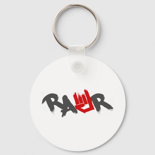 Rawr Logo - Emo, gothic, alternatief, gesteente, g Sleutelhanger (Voorkant)