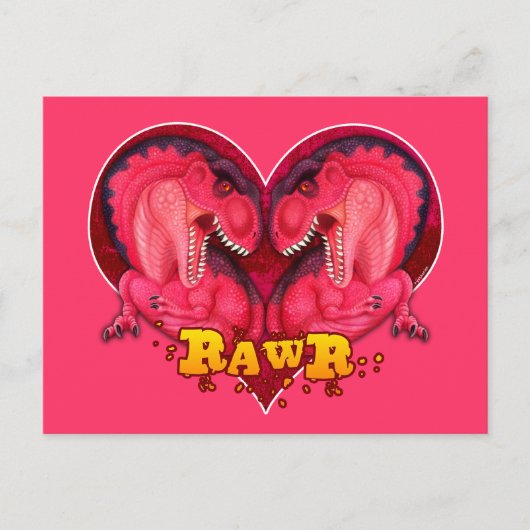 Rawr Love-a-saurus Briefkaart (Voorkant)