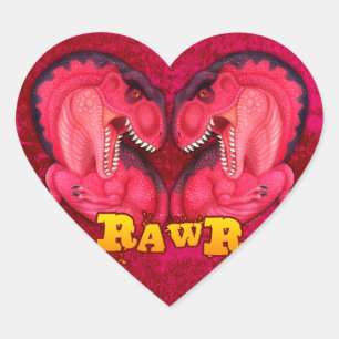 Rawr Love-a-saurus Hart Sticker