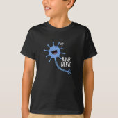 Rawr Nerve Funny Neuron Nerve Pun Dark BG T-shirt (Voorkant)