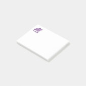 RAWR Paarse gevlekte T-rex Tyrannosaurus dinosauru Post-it® Notes (Schuin)