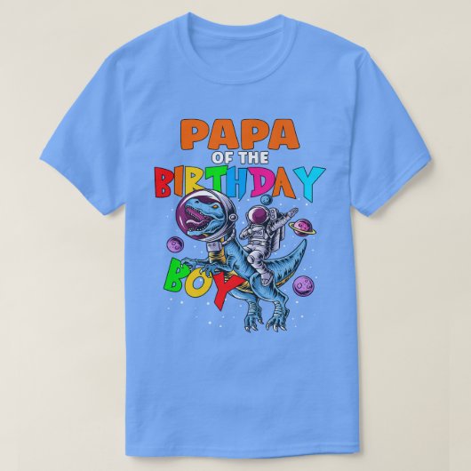 Rawr Papa van de sterjongen Astronaut Riding Din T-shirt (Design voorkant)
