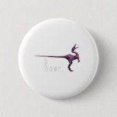Rawr Pink Dinosaur Ronde Button 5,7 Cm (Voorkant)