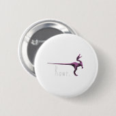 Rawr Pink Dinosaur Ronde Button 5,7 Cm (Voorkant /achterkant)