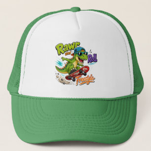 Rawr Roll Freestyle Skateboarden T-Rex Dinosaur Trucker Pet
