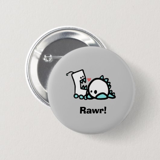 Rawr! Ronde Button 5,7 Cm (Voorkant /achterkant)