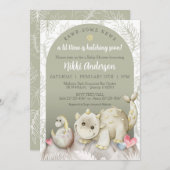 Rawr-Some Dinosaur Baby Shower Uitnodiging (Voorkant / Achterkant)